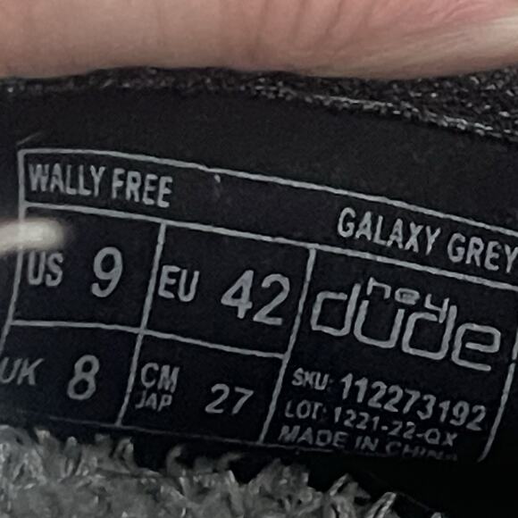 Hey Dude Wally Free Galaxy Gray Men’s Size 9 Slip On Loafers Casual Shoes - Picture 12 of 12